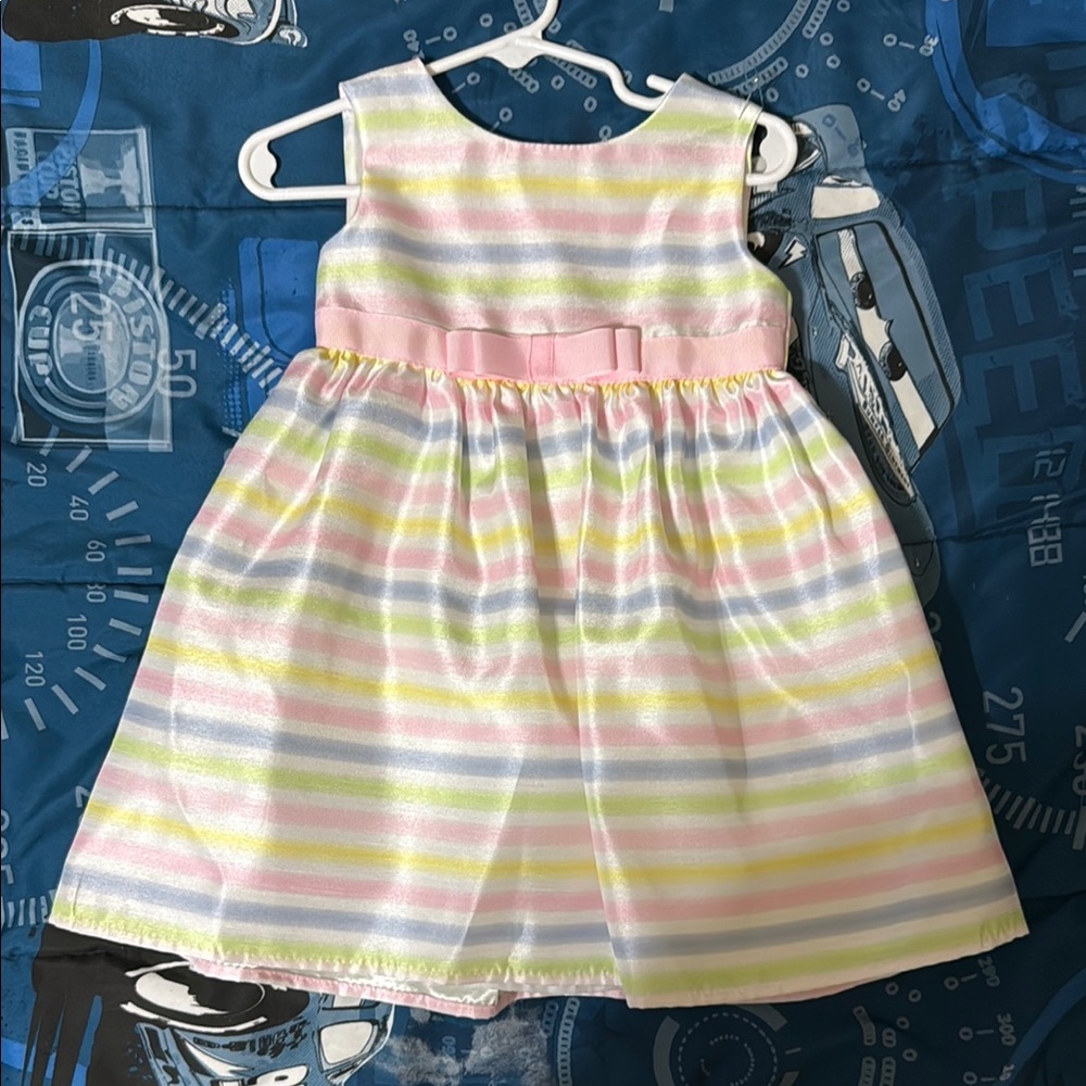 Blueberi Boulevard Yellow and Pink Sleeveless Sundress